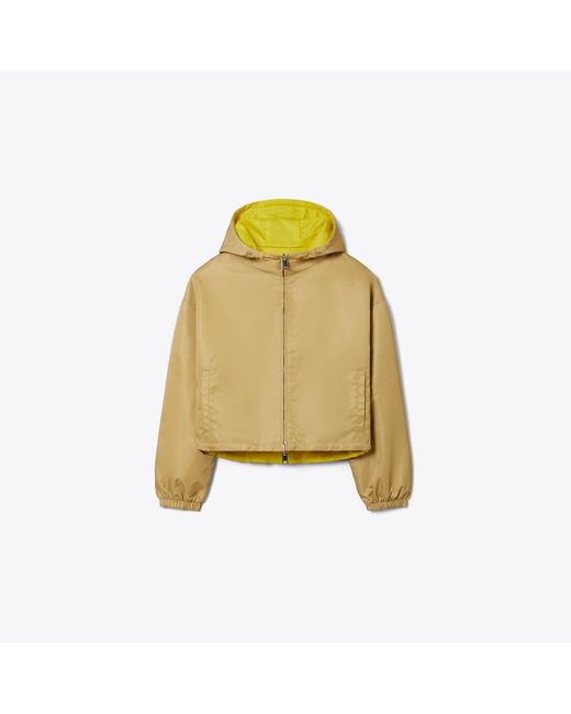 Tory Burch Yellow Reversible Cropped Nylon Jacket