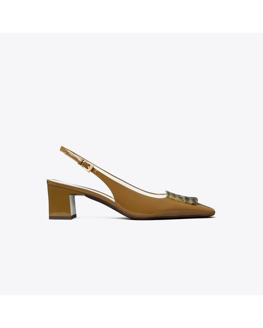 Tory Burch Metallic Georgia Slingback Heel
