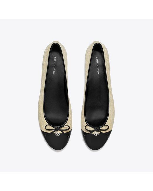 Tory Burch Green Cap-Toe Ballet