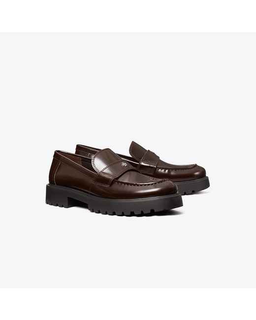 Tory Burch Brown Classic Lug Loafer