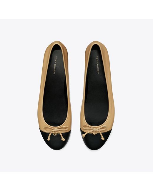 Tory Burch White Cap-Toe Ballet