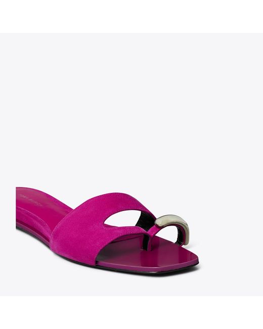 Tory Burch Purple Pierced Slide