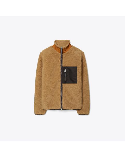 Tory Burch Brown Fleece Jacket