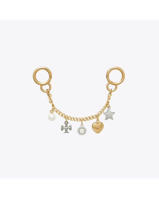 Tory Burch Metallic Charms Bag Chain, One Size