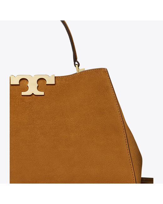 Tory Burch Brown Eleanor Suede Satchel, One Size
