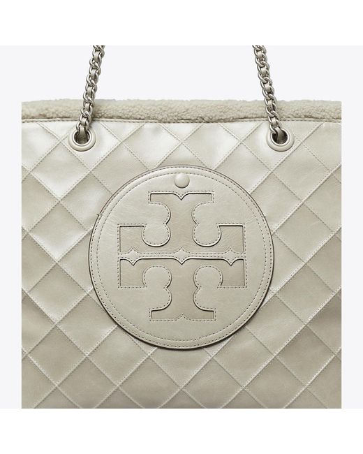 Tory Burch Multicolor Ella Chain Shearling Tote, One Size