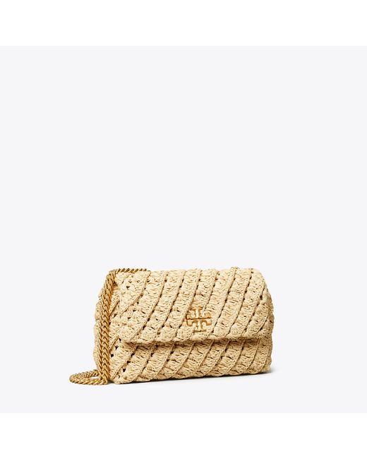 Tory Burch Natural Small Kira Woven Shoulder Bag, One Size