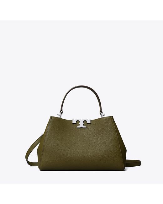 Tory Burch Green Medium Eleanor Soft Satchel, One Size