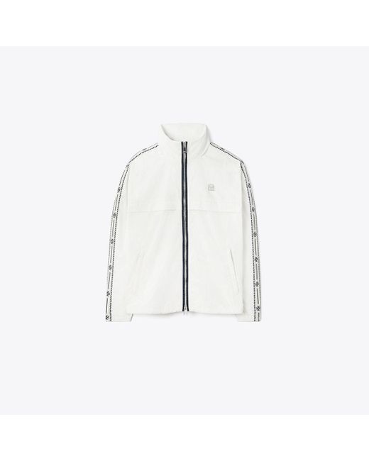 Tory Burch White Logo Tape Jacket