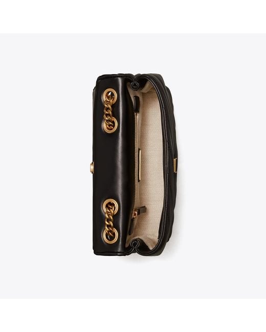 Tory Burch Black Small Kira Chevron Shoulder Bag
