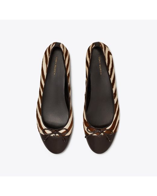 Tory Burch White Cap-Toe Ballet