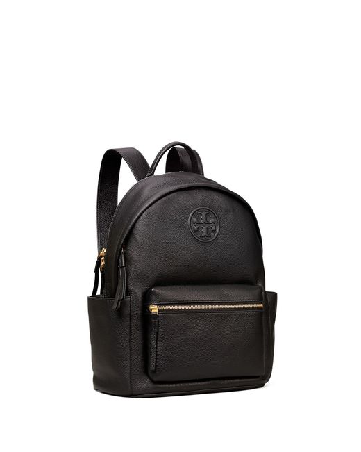 Tory Burch Small Perry Bombe Black Leather Backpack