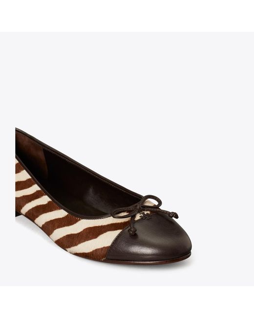 Tory Burch White Cap-Toe Ballet