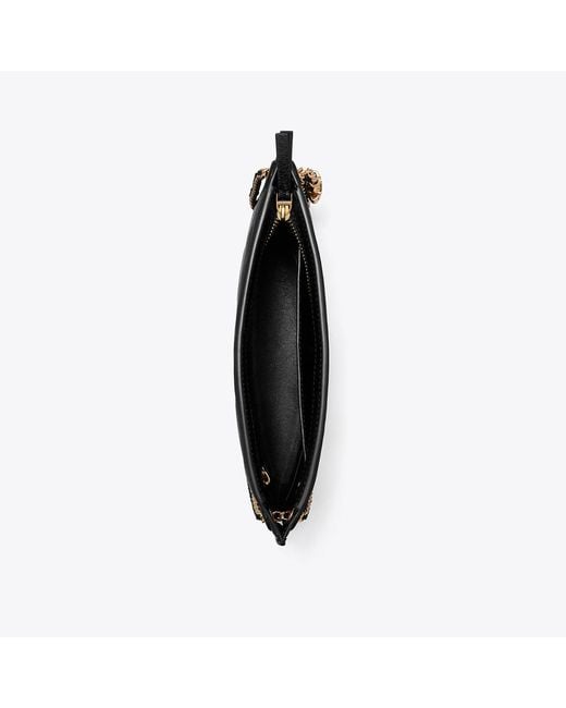 Tory Burch Black Fleming Pochette, One Size