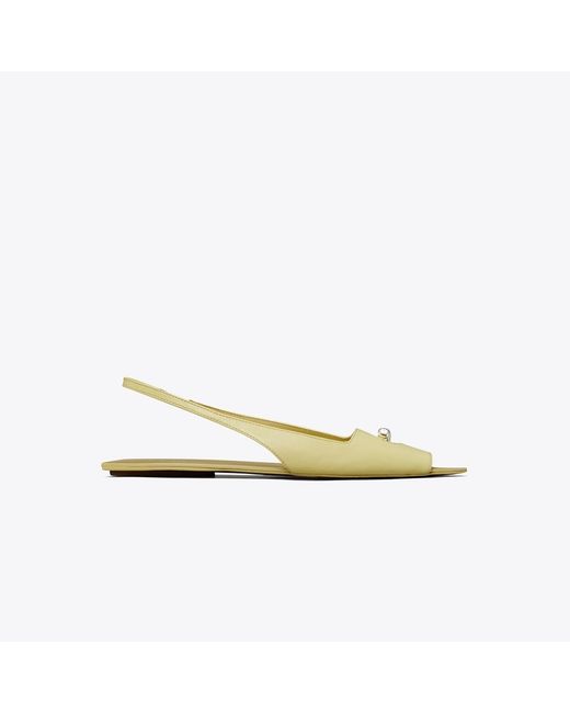 Tory Burch Yellow Pierced Slingback