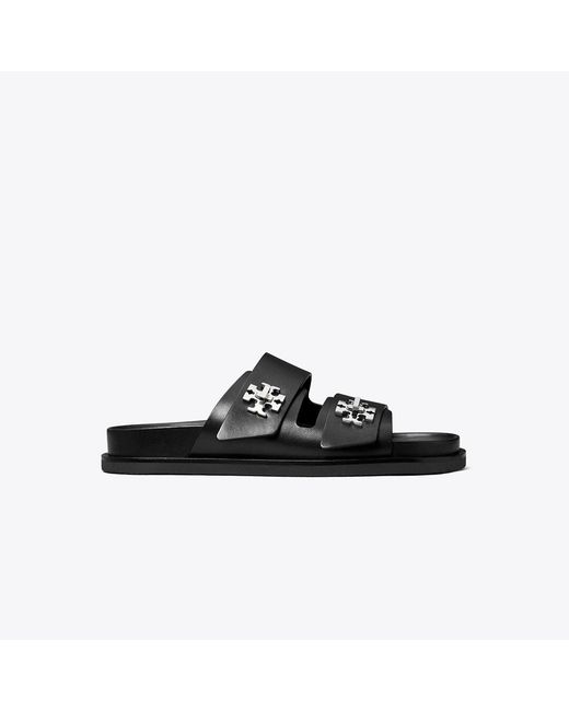 Tory Burch Black Turnlock Sport Slide