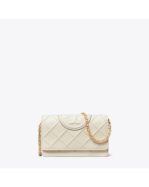 Tory Burch Natural Fleming Crossbody
