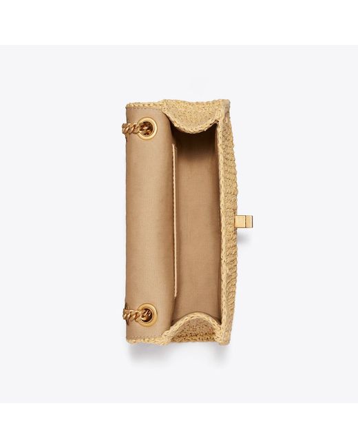 Tory Burch Metallic Mini Kira Turnlock Woven Shoulder Bag, One Size