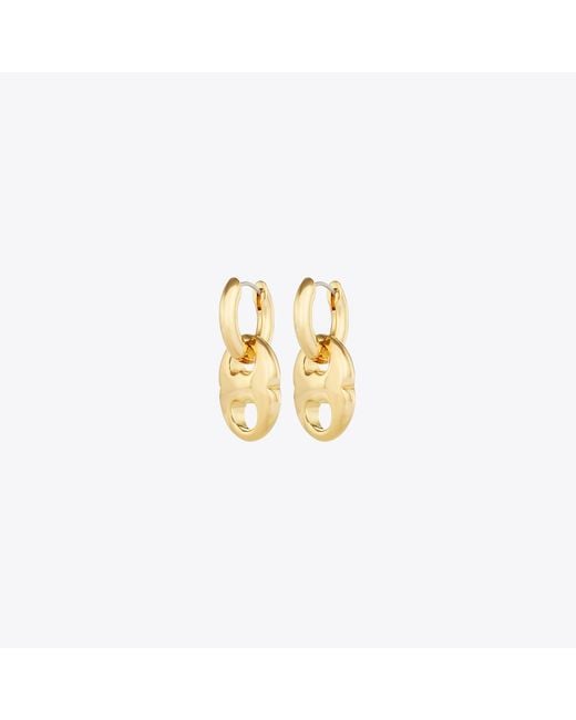 Tory Burch Metallic Gemini Link Small Hoop Earrings