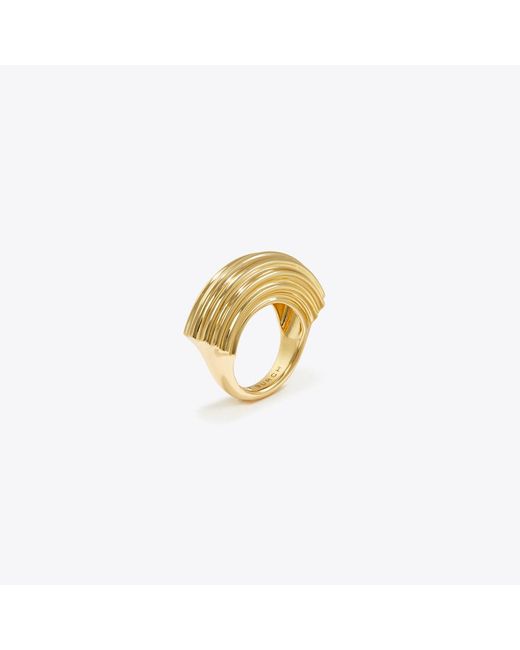 Tory Burch Metallic Pierced Ring