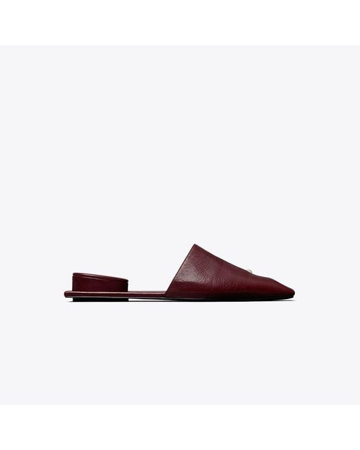 Tory Burch Brown Pierced Mule
