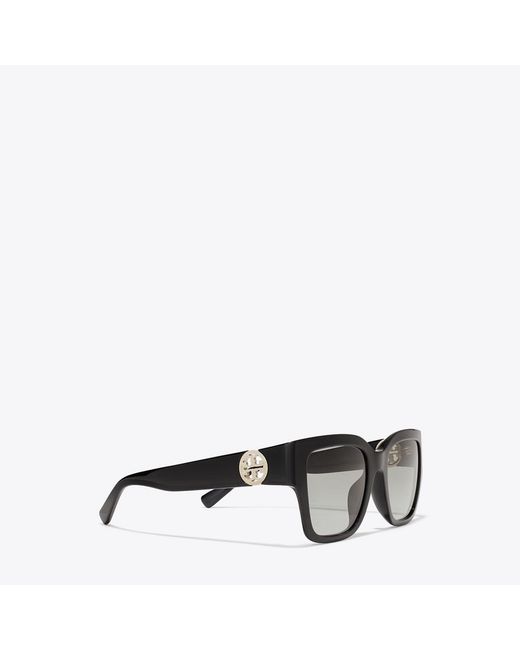 Tory Burch Gray Miller Square Sunglasses