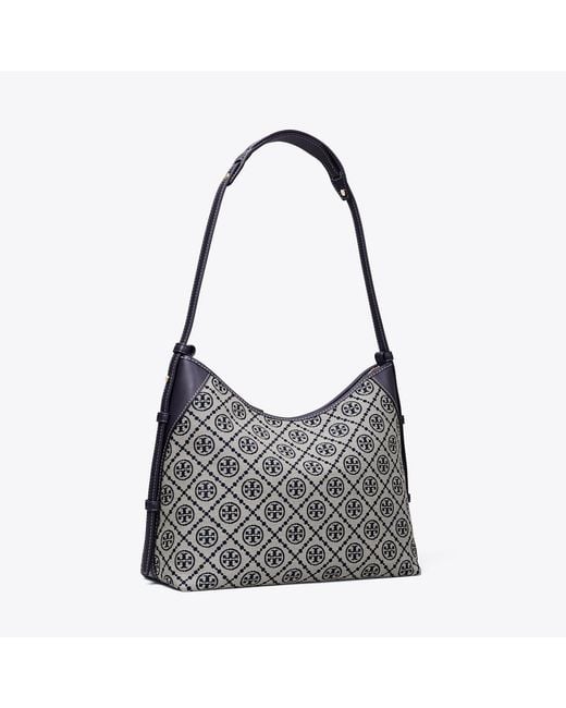Tory Burch Gray T Monogram Messenger, One Size
