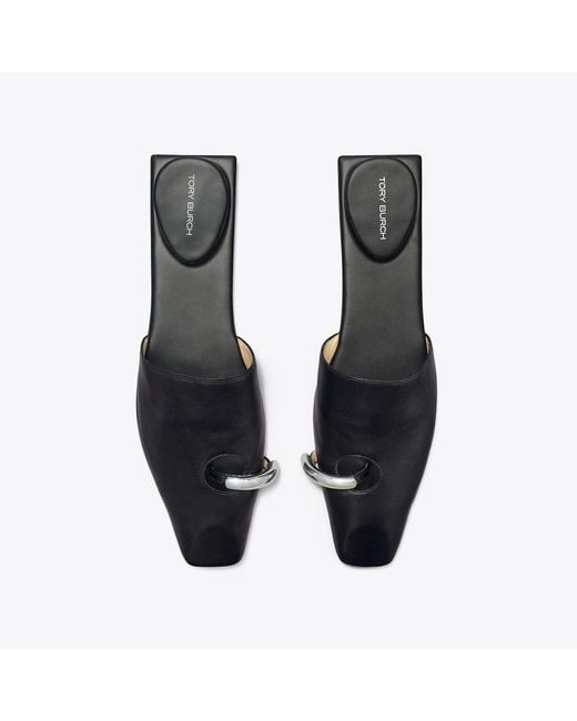 Tory Burch Black Pierced Mule