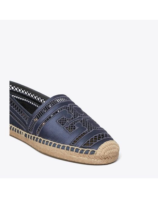 Tory Burch Blue Open Weave Espadrille