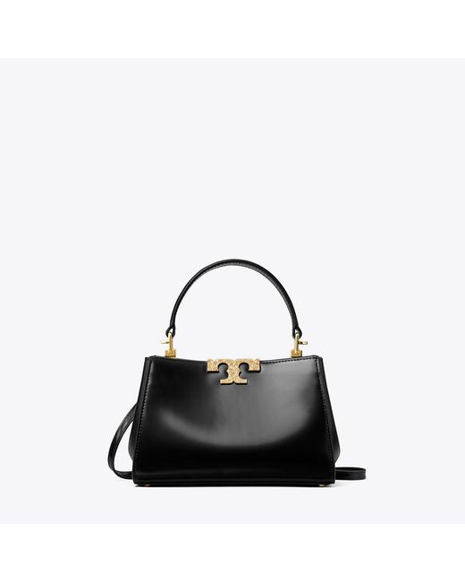 Tory Burch Black Mini Eleanor Pavé Satchel, One Size