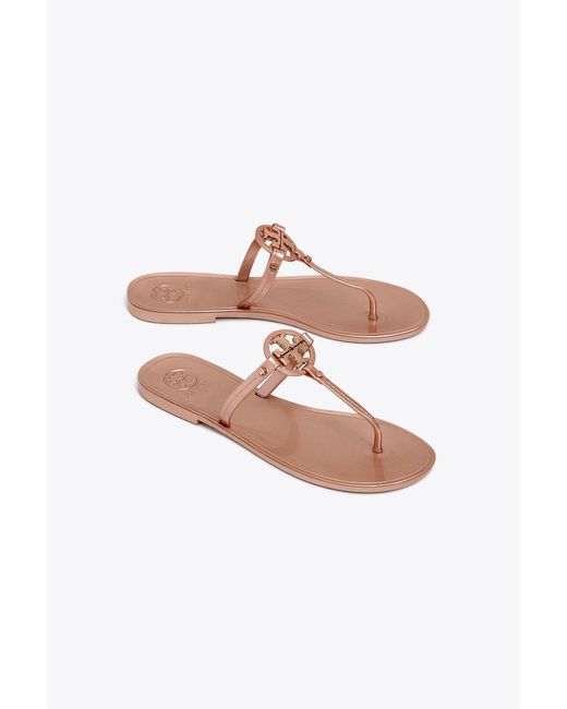 Tory Burch Mini Miller Jelly Thong Sandals in Pink | Lyst