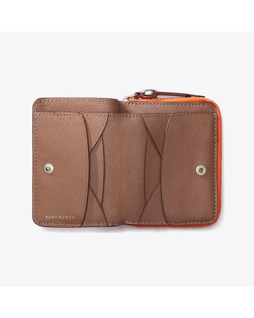 Tory Burch Orange Romy Bi-Fold Wallet