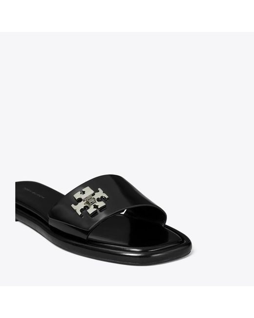 Tory Burch Black Turnlock Slide