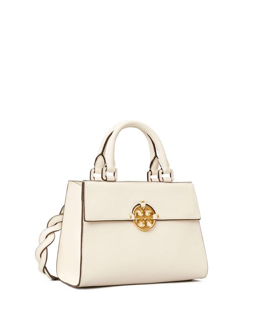 Tory Burch Leather Miller Tophandle Satchel in White Lyst