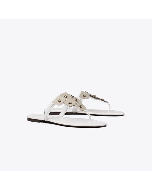 Tory Burch White Gladiator Capri Sandal