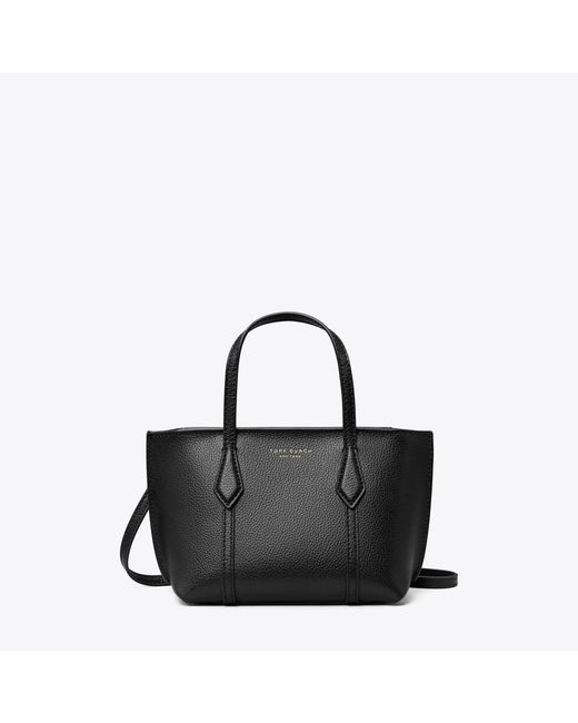 Tory Burch Black Mini Perry Tote, One Size