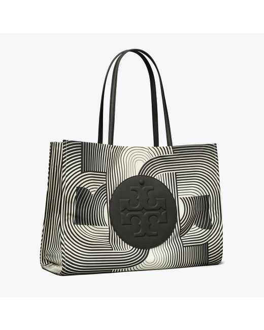Tory Burch Black Ella Printed Tote