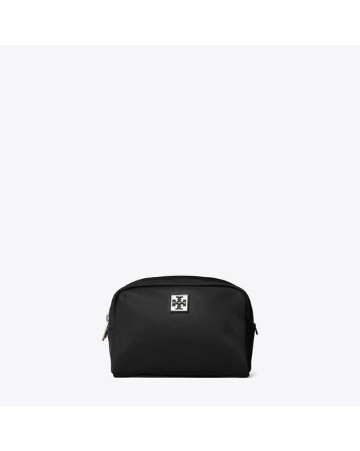 Tory Burch Black Virginia Cosmetic Case, One Size