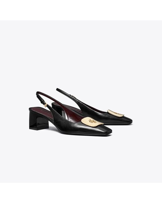 Tory Burch Black Georgia Slingback-Pumps 55Mm