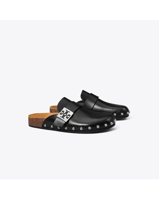 Tory Burch Black Mellow Studded Mule