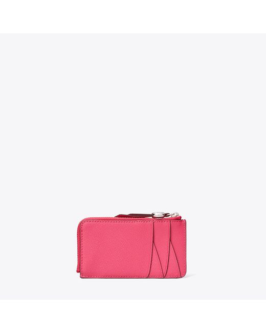 Tory Burch Pink Romy Zip Card Case