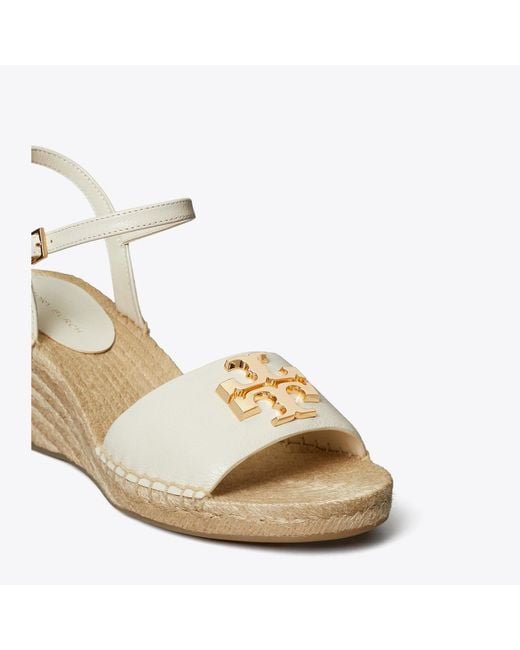 Tory Burch White Eleanor Wedge Espadrille