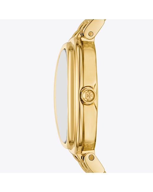 Tory Burch Metallic Oval Watch, One Size