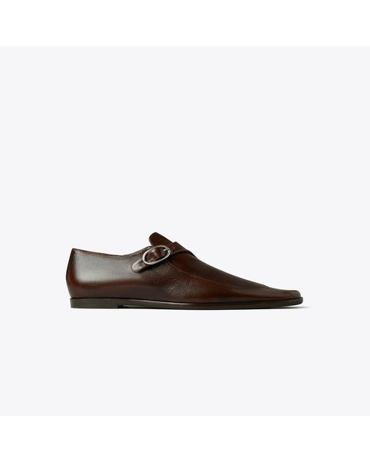 Tory Burch Brown Twisted Monk Strap