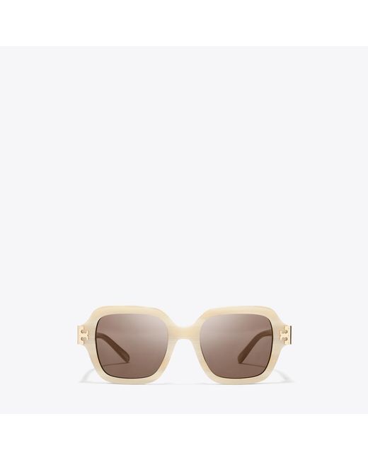 Tory Burch Pink Eleanor Square Sunglasses