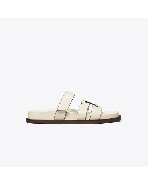 Tory Burch White Ines Sport Slides
