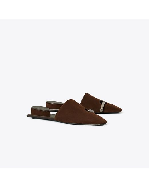 Tory Burch Brown Pierced Mule