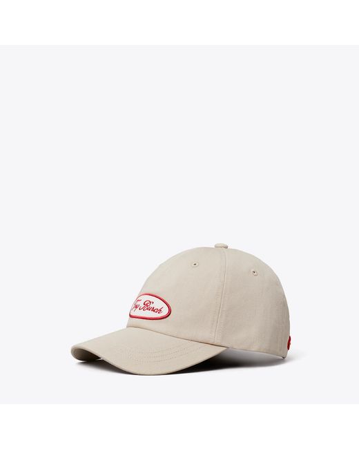 Tory Burch Pink Logo Patch Baseball Cap