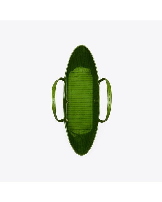 Tory Burch Green Racer Tote