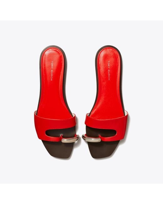 Tory Burch Red Pierced Slide for men